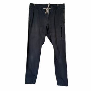 VUORI Men's Ripstop Climber Drawstring Elastic Waist V412 Pants in Navy, Large